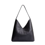 Pebbled--black Oversized | Large shoulder bag with magnetic snap closure