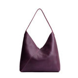 Plum Oversized | Large shoulder bag with magnetic snap closure