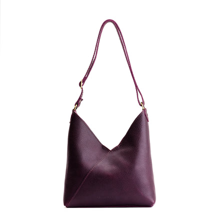 Plum*Large | Mid-size shoulder bag with magnetic snap closure
