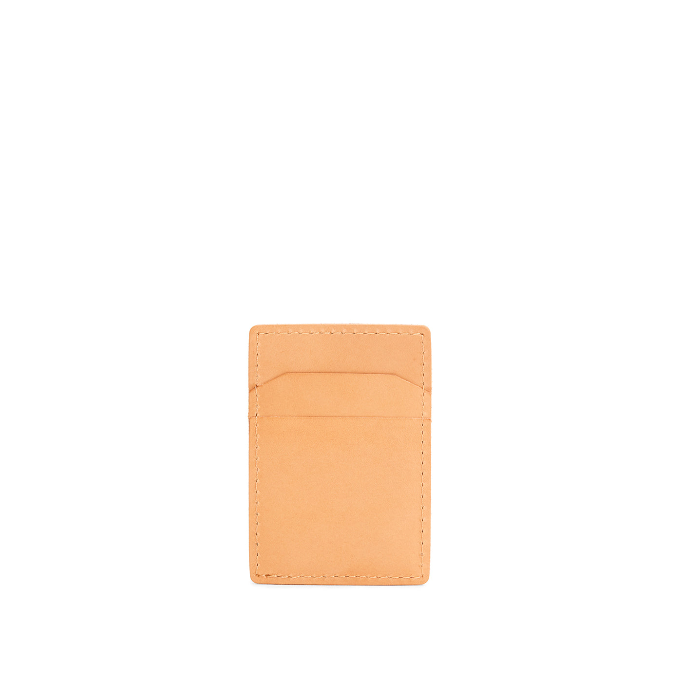 Naturale | Leather card holder with two slots on each side