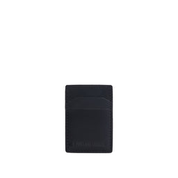 Nero | Leather card holder with two slots on each side