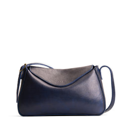 Cobalt*Medium | Leather Crossbody with a flap and magnetic closure