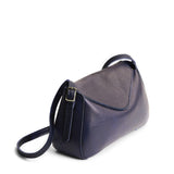 Cobalt Medium | Leather Crossbody with a flap and magnetic closure