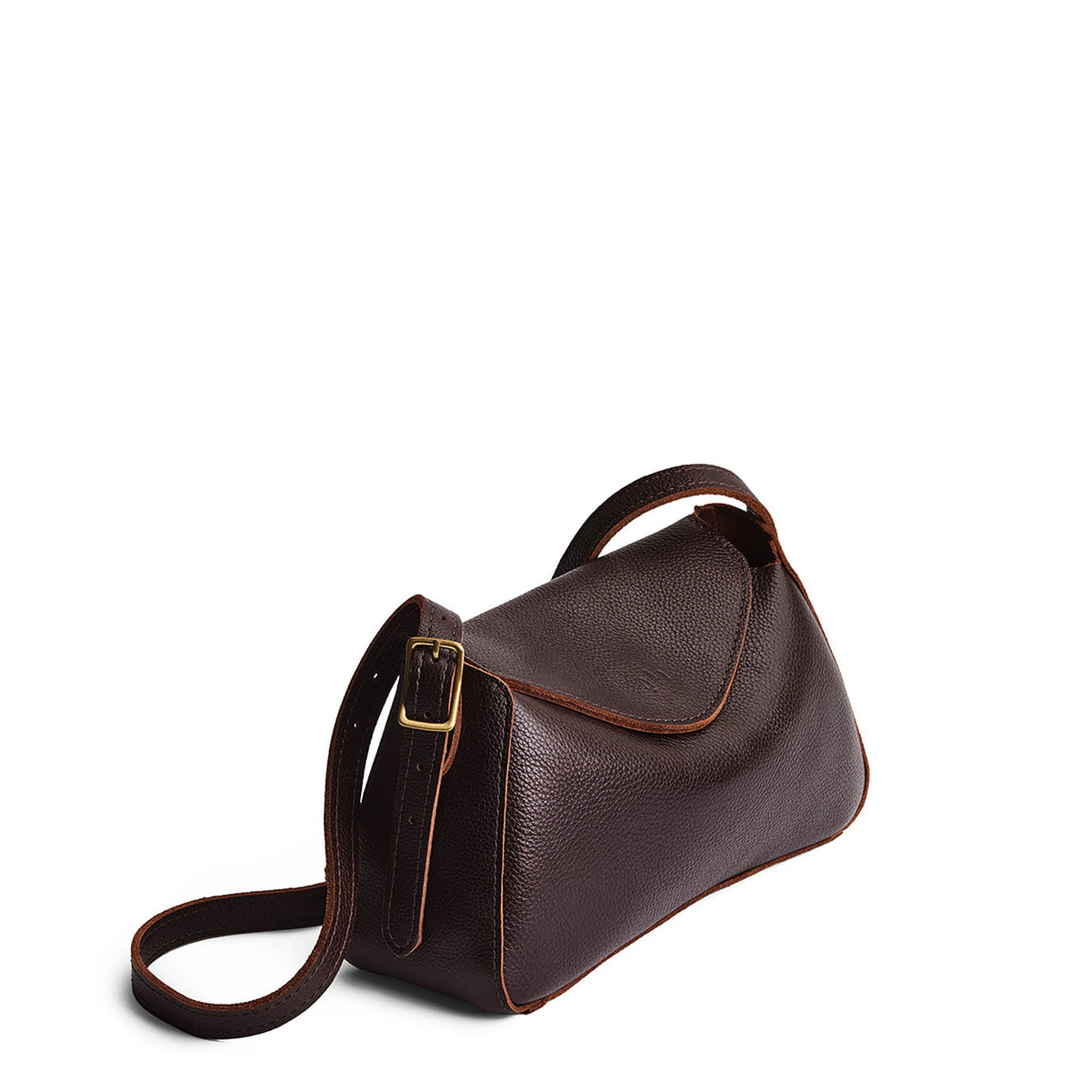 Coldbrew*Small | Leather Crossbody with a flap and magnetic closure