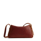 Nutmeg Small | Leather Crossbody with a flap and magnetic closure