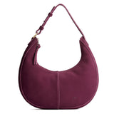 Superbloom Large | Crescent shaped shoulder bag with zipper closure and adjustable strap