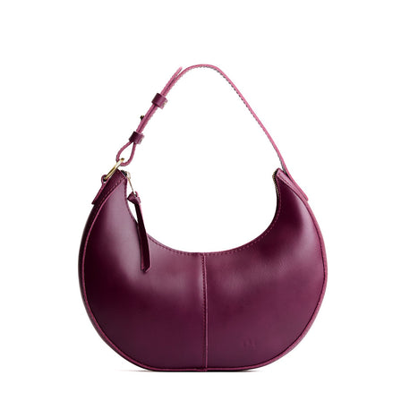 Lollipop*Large | Large crescent shaped shoulder bag with zipper closure and adjustable strap