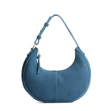 Mariner Blue Classic | Crescent shaped shoulder bag with zipper closure and adjustable strap