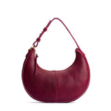 Orchid Classic | Crescent shaped shoulder bag with zipper closure and adjustable strap