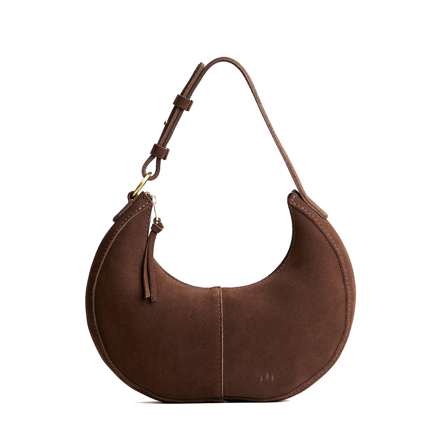 Stagecoach*Small | Crescent shaped shoulder bag with zipper closure and adjustable strap
