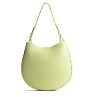 Shadow Lime*Large | Rounded shoulder bag with adjustable strap on a white background