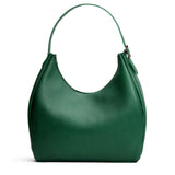 Bacalar Oversized | U-shaped, flat-bottomed leather shoulder bag with adjustable strap