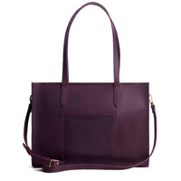 Larkspur*Oversized East/West | Structured wide tote bag with overlapping panels and crossbody strap