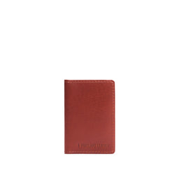 Marrone | Vertical cardholder with six card slots on a white background