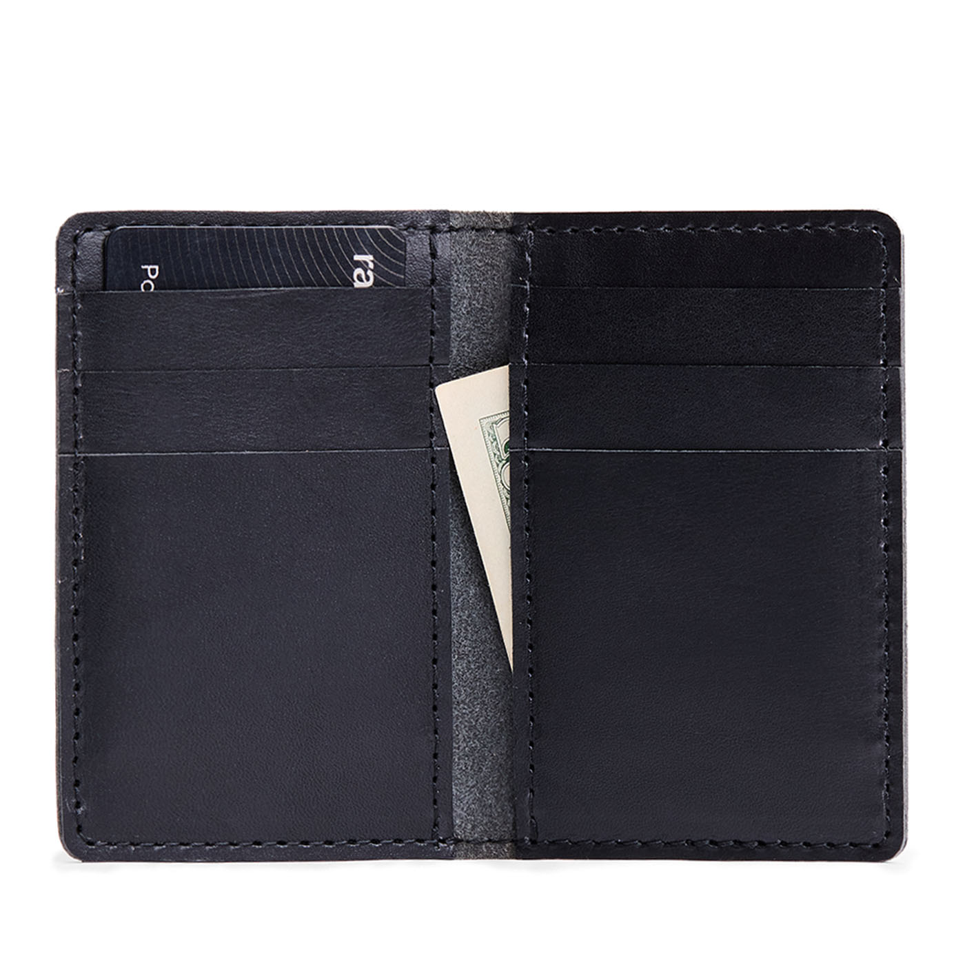 Nero | Vertical cardholder with six card slots on a white background