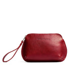 Chili Red Large | Large pouch with top zipper and curved edges