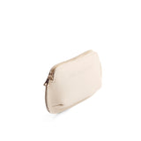 Bone Small | Small pouch with top zipper and curved edges