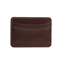Chocolate Brown | Minimalist leather wallet with card slots and PLG logo