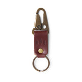 Chocolate Brown Short | Leather logo branded keychain 
