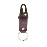 Larkspur Short | leather logo branded keychain 