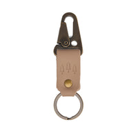 Stone*Short | leather logo branded keychain