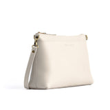 Bone Large | Zip top crossbody bag with detachable strap
