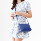 Molino Blue Classic | Zip top petite crossbody bag with detachable strap