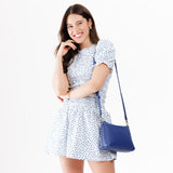 Molino Blue Classic | Zip top petite crossbody bag with detachable strap