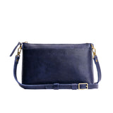 Cobalt Classic | Zip top petite crossbody bag with detachable strap