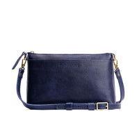 Cobalt*Classic | Zip top petite crossbody bag with detachable strap