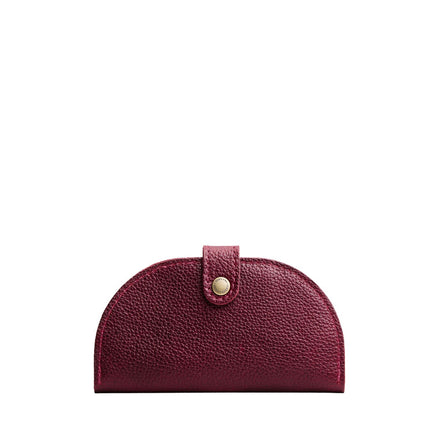 Cabernet | Semicircle bifold wallet with snap closure