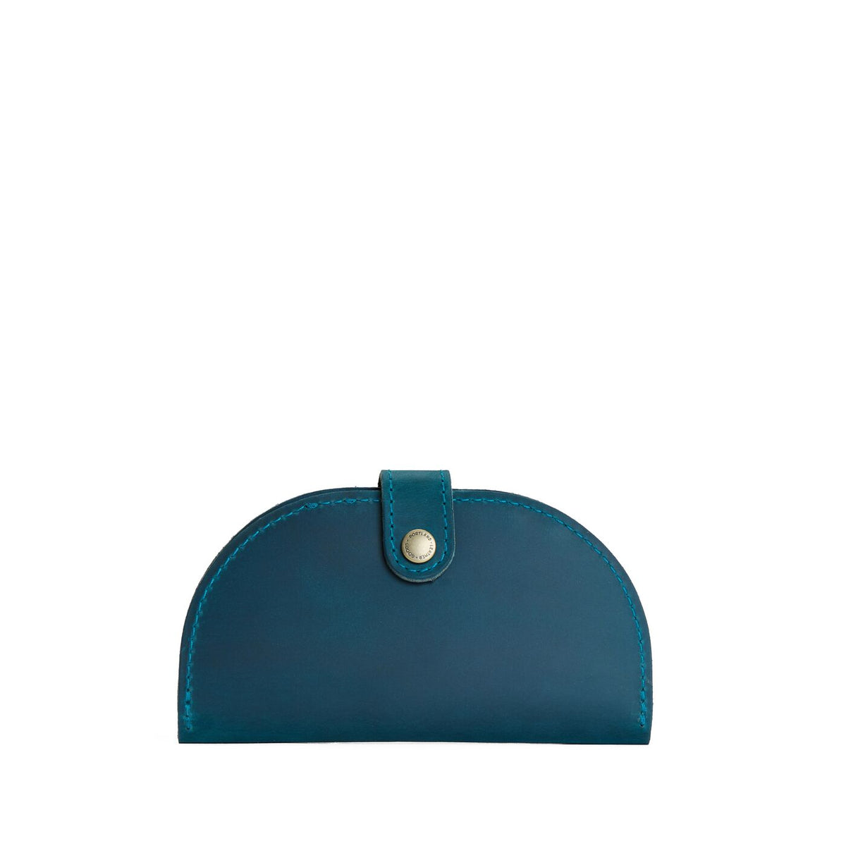 Westward Blue | Semicircle bifold wallet with snap closure