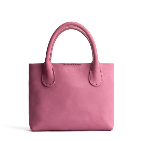 Foxglove*Large | Mid-size tote purse with  structured leather handles and crossbody strap