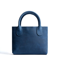  Deep Water*Small | Petite tote purse with structured leather handles and crossbody strap