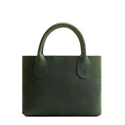 Evergreen*Small | Petite tote purse with structured leather handles and crossbody strap