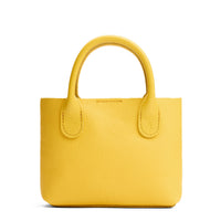 Canary*Small | Petite tote purse with structured leather handles and crossbody strap