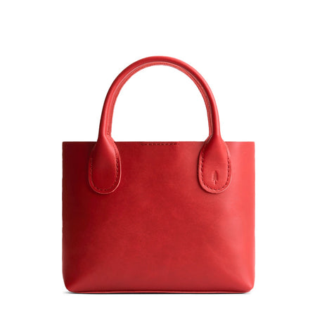 Ruby*Large | Mid-size tote purse with structured leather handles and crossbody strap