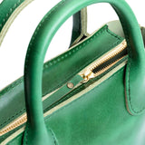 Cowboy Mint ANY Zipper | Petite tote purse with structured leather handles and crossbody strap