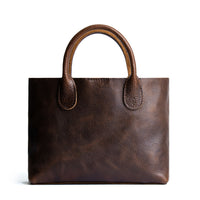 Coldbrew*Large  | Mid-size tote purse with  structured leather handles and crossbody strap