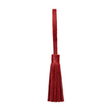 Chili Red Classic | Fringed leather tassel with leather loop