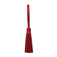 Chili Red*Classic | Fringed leather tassel with leather loop