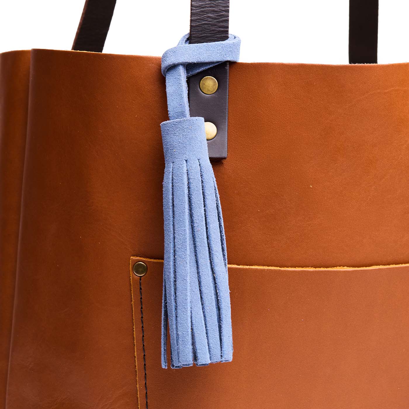 Denim*Classic | Fringed leather tassel with leather loop