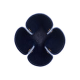 Cobalt | Clover leaf-shaped foldable leather tray with snap-button corners