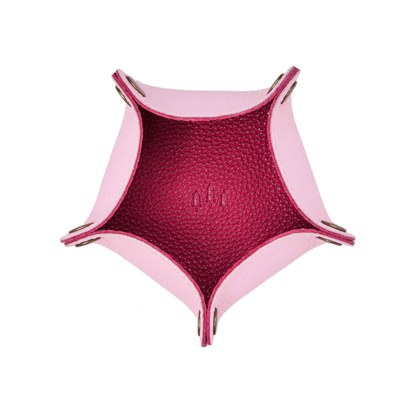 Pinkaboo | Star-shaped foldable leather tray with snap-button corners