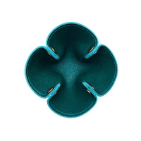 Sea Glass | Clover leaf-shaped foldable leather tray with snap-button corners