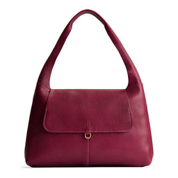 Orchid*Large | Slouchy triangle shaped shoulder bag with a flap