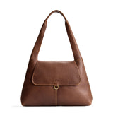 Asheville Medium | Slouchy triangle shaped shoulder bag with a flap