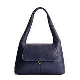 Cobalt Medium | Slouchy triangle shaped shoulder bag with a flap
