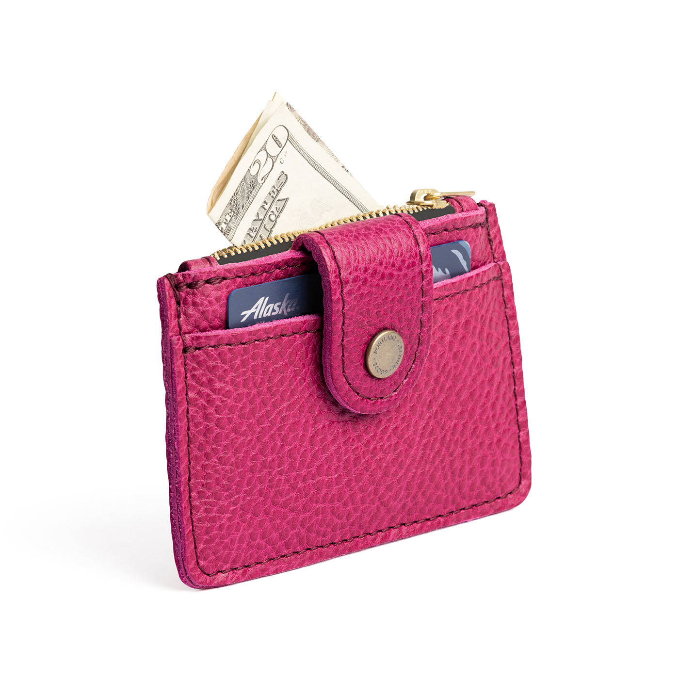 Cosmo | Compact wallet with snap closure and zippered pouch