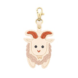 Sawyer | Mountain goat keychain on a white background